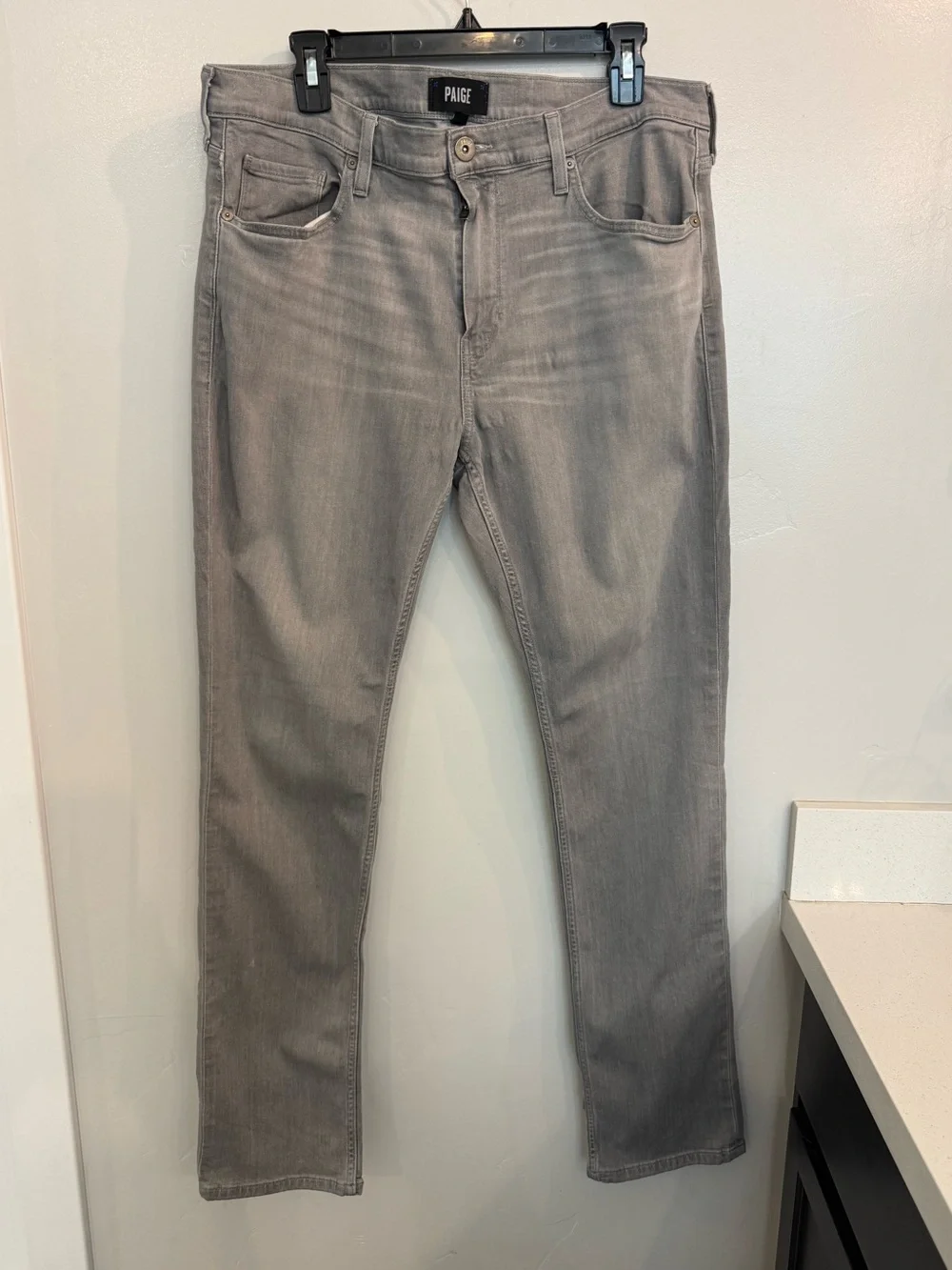 Men’s PAIGE Federal Slim Gray Jeans. Size 36.